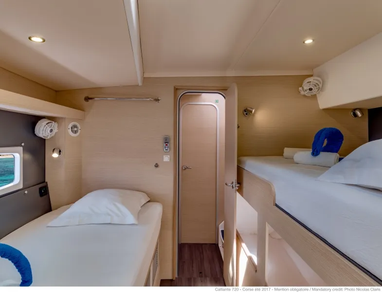 Cabin on Eye Candy, a Gulet Catlante 720 catamaran at Eden Island Marina, Seychelles
