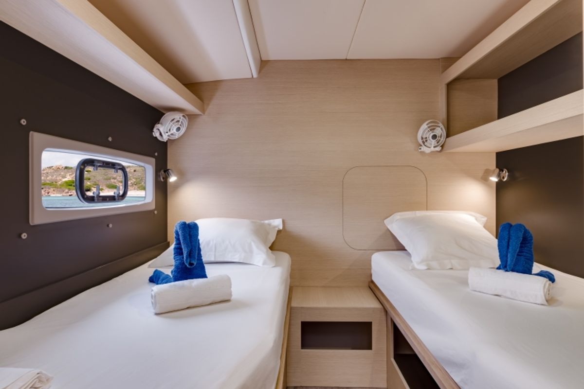 Cabin on Eye Candy, a Gulet Catlante 720 catamaran at Eden Island Marina, Seychelles