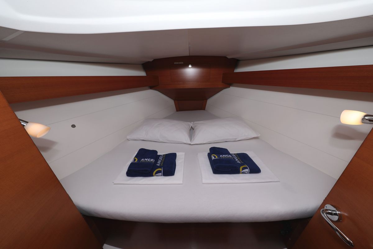Cabin on Papillon, a Dufour 350 GL sailboat at Grad Biograd na Moru, Croatia