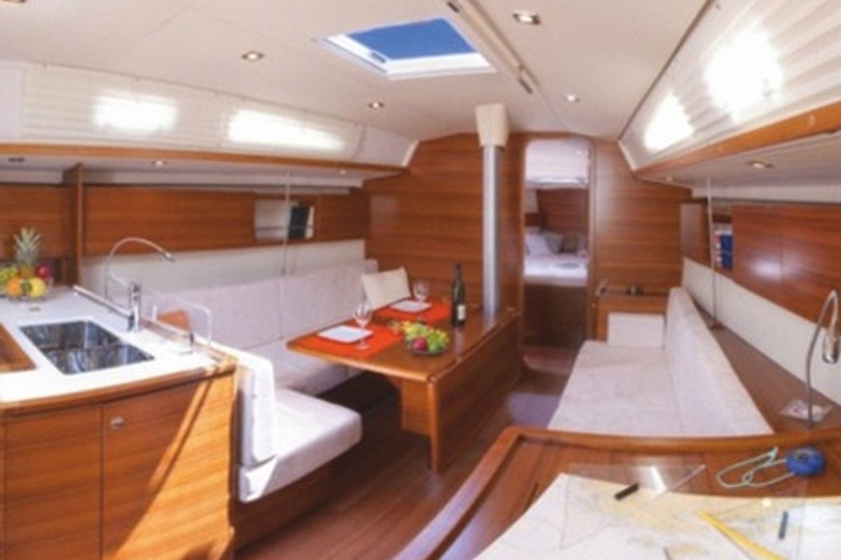Salon of RED ZEPPELIN, a AD Boats Salona 41 sailboat at Marmaris, Turkey