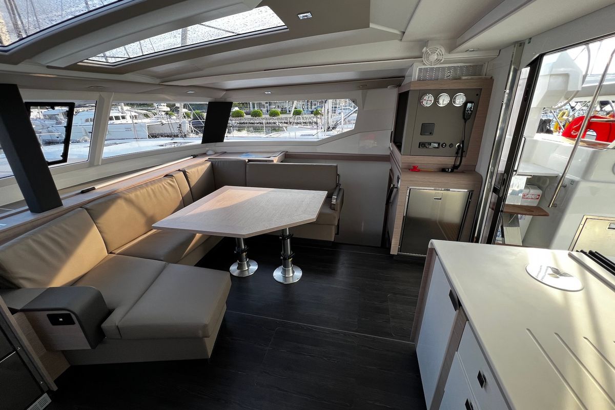 Salon of Andy, a Fountaine Pajot Tanna 47 catamaran at Općina Sukošan, Croatia
