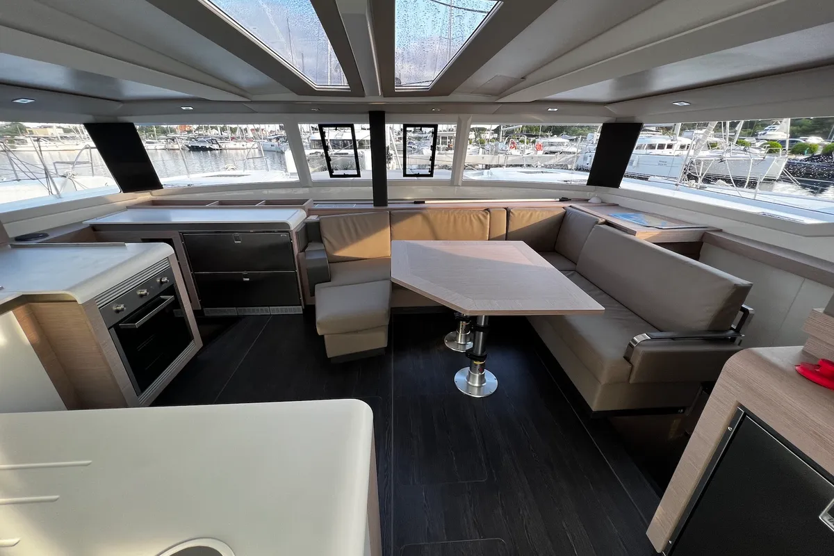 Salon of Andy, a Fountaine Pajot Tanna 47 catamaran at Općina Sukošan, Croatia