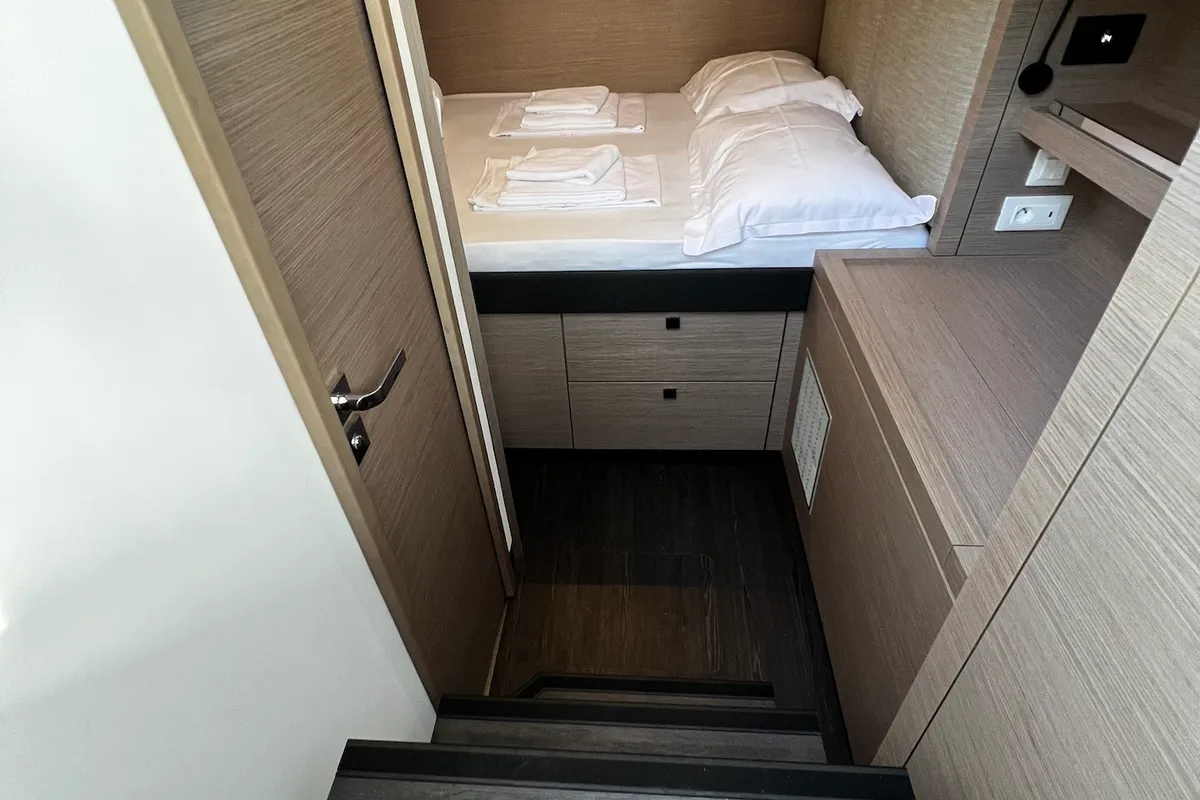 Cabin on Andy, a Fountaine Pajot Tanna 47 catamaran at Općina Sukošan, Croatia