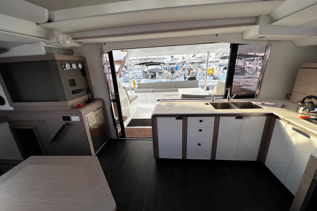 Galley of Andy, a Fountaine Pajot Tanna 47 catamaran at Općina Sukošan, Croatia
