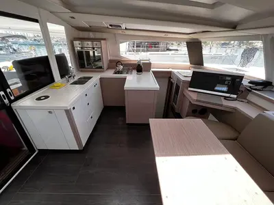 Galley of Jami, a Fountaine Pajot Astréa 42 catamaran at Grad Pula, Croatia