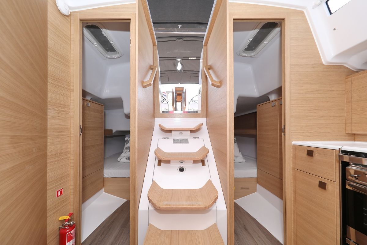 Cabin on Twitter, a Elan E4 sailboat at Grad Biograd na Moru, Croatia