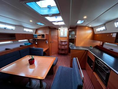Salon of Kasela, a Bavaria Cruiser 45 sailboat at Općina Sukošan, Croatia