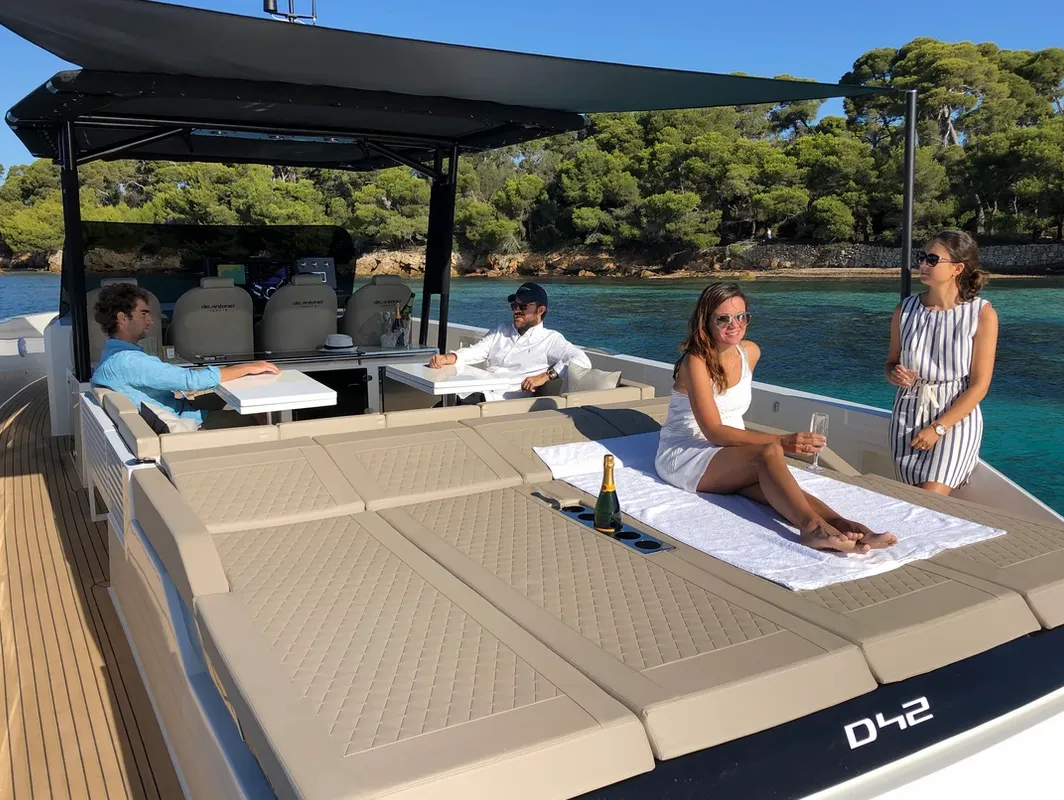 Deck of Eragon, a De Antonio Yachts De Antonio D42 Open yacht at Seget Donji, Croatia
