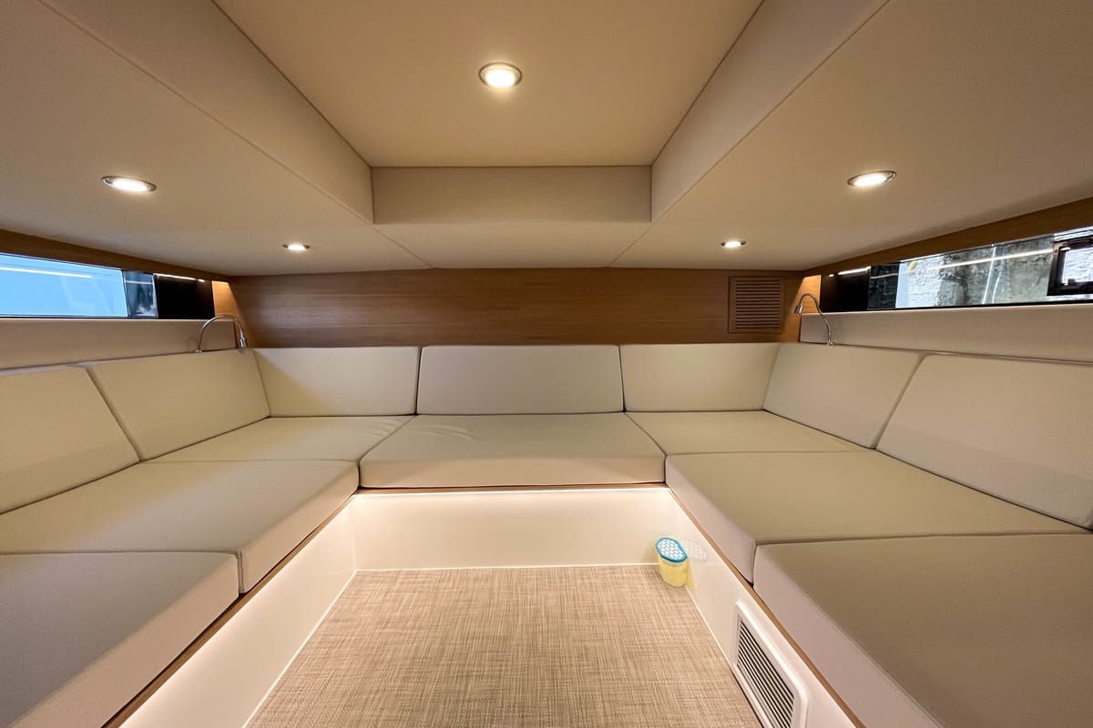 Salon of Eragon, a De Antonio Yachts De Antonio D42 Open yacht at Seget Donji, Croatia