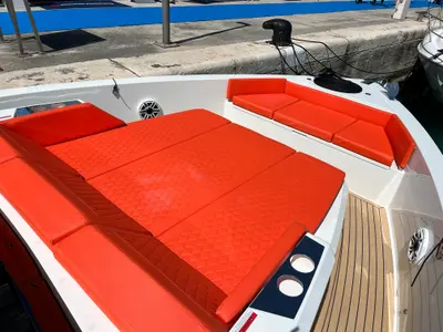 Deck of Eragon, a De Antonio Yachts De Antonio D42 Open yacht at Seget Donji, Croatia