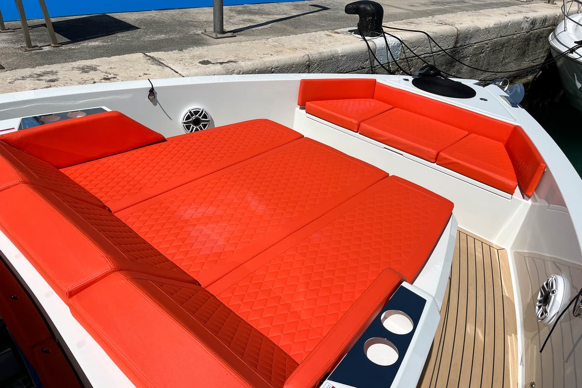 Deck of Eragon, a De Antonio Yachts De Antonio D42 Open yacht at Seget Donji, Croatia