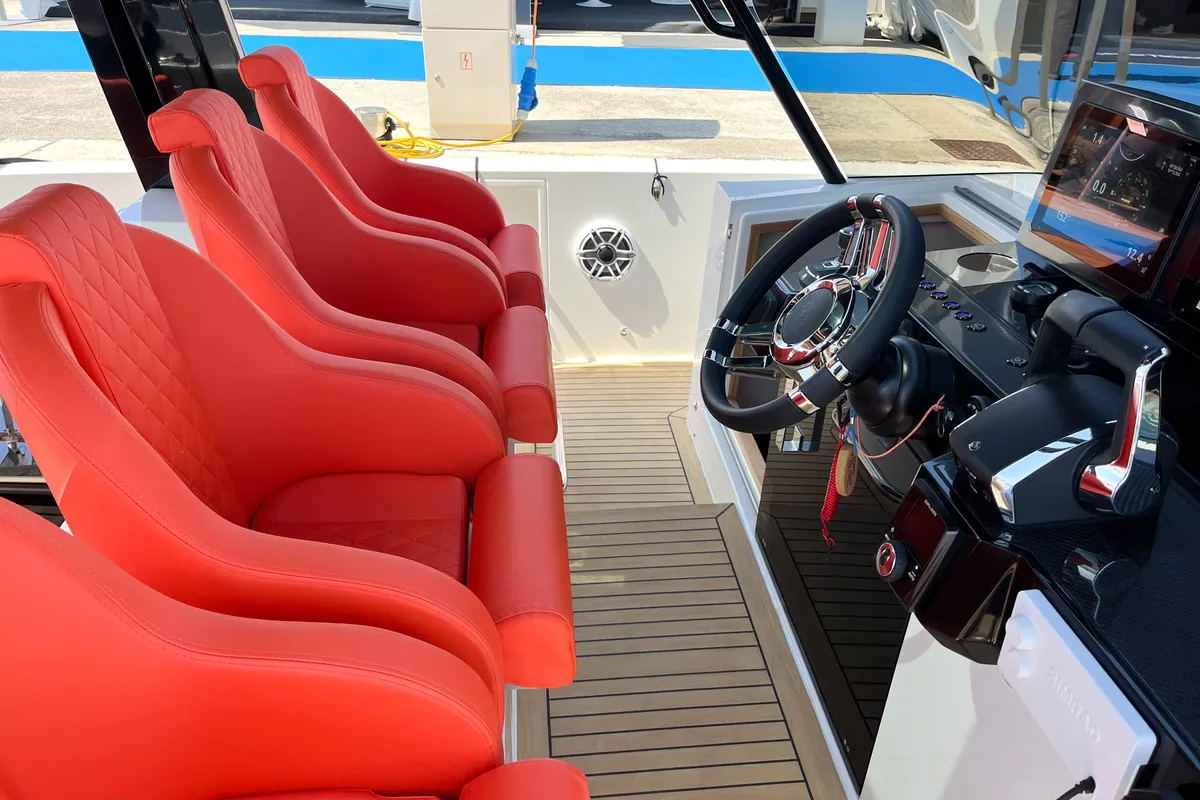 Cockpit of Eragon, a De Antonio Yachts De Antonio D42 Open yacht at Seget Donji, Croatia