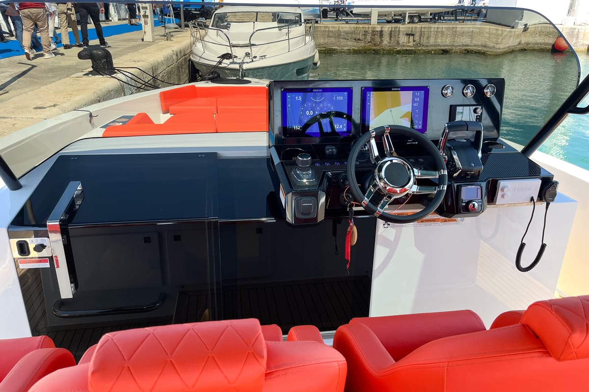 Cockpit of Eragon, a De Antonio Yachts De Antonio D42 Open yacht at Seget Donji, Croatia