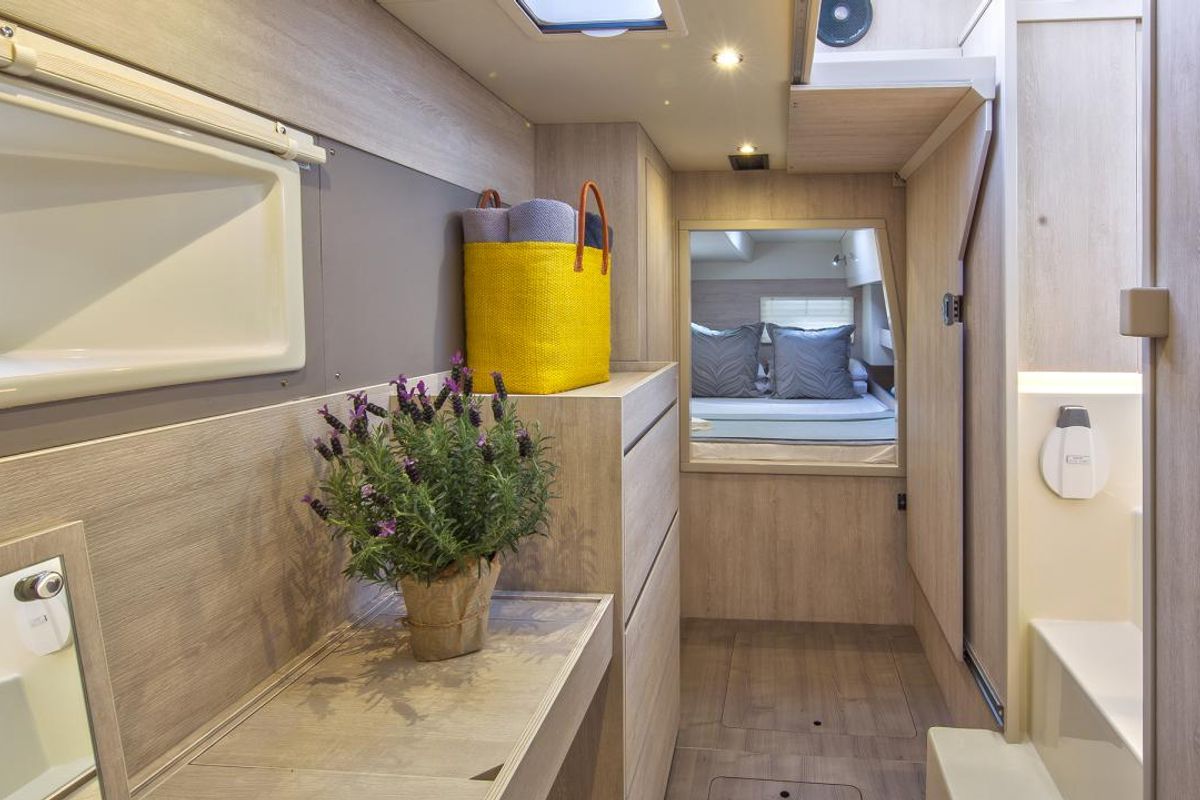 Cabin on Moorings 433 PC Club, a Leopard 43 PC catamaran at Road Town, British Virgin Islands