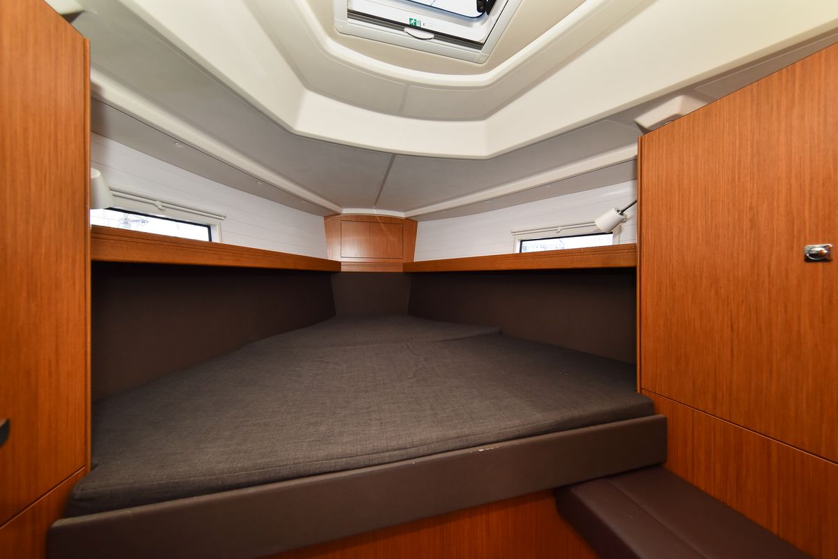 Cabin on Viviana, a Bavaria 37 sailboat at Zadar, Croatia