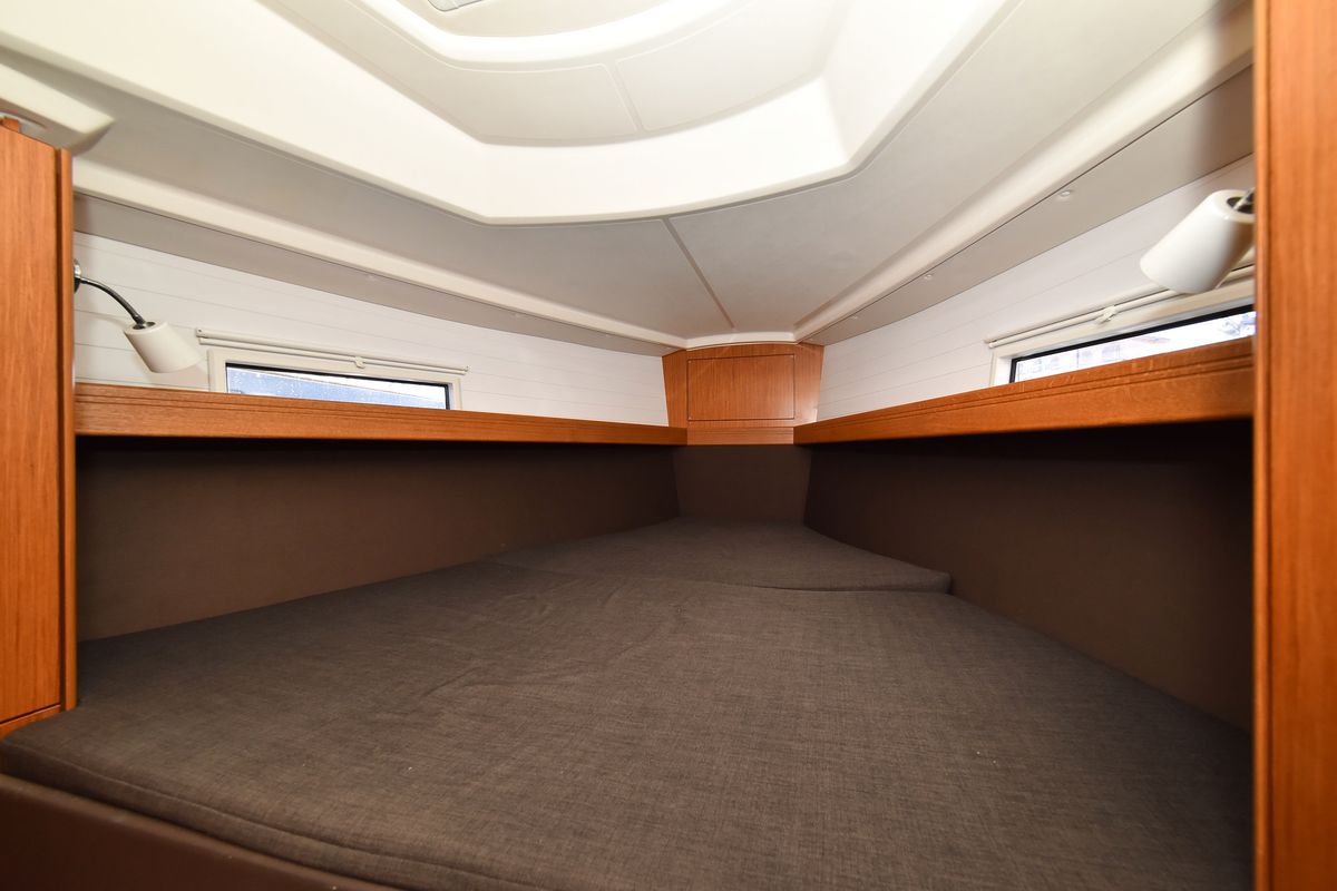 Cabin on Viviana, a Bavaria 37 sailboat at Zadar, Croatia