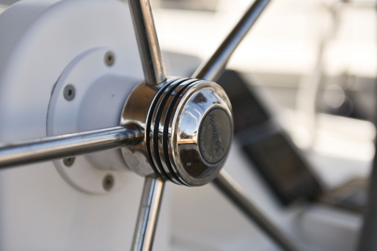 Cockpit of Viviana, a Bavaria 37 sailboat at Zadar, Croatia