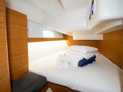 Cabin on No Limits, a Elan Impression 45 sailboat at Tribunj, Croatia