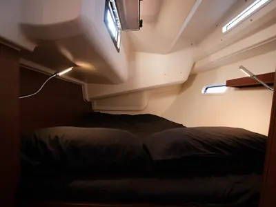 Cabin on Lady Marga, a Hanse Yachts Hanse 388 sailboat at Dénia, Spain