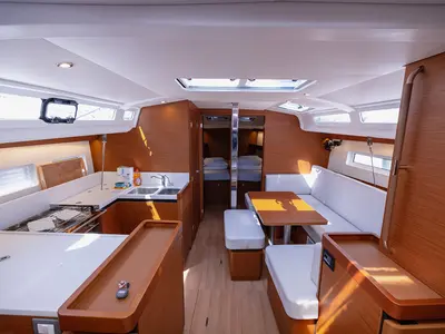 Galley of Mikkamakka, a Jeanneau Sun Odyssey 440 sailboat at Grad Kaštela, Croatia