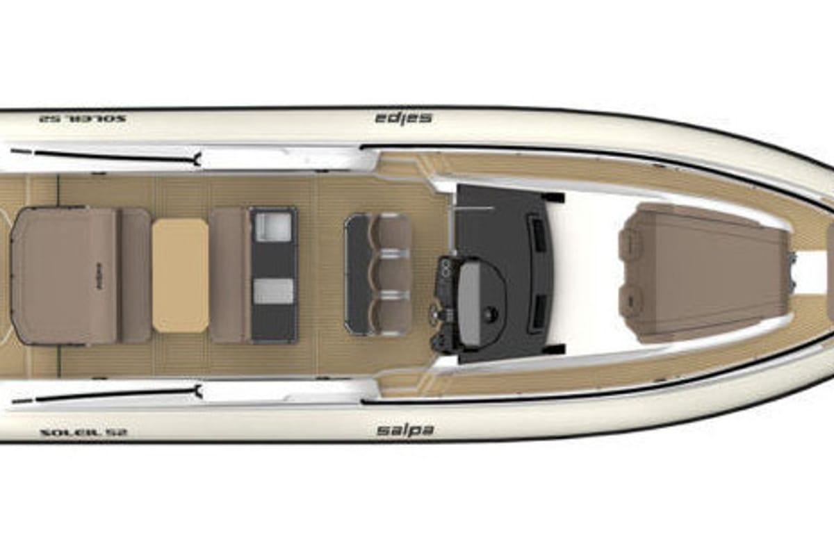 Nautilus 01, a Salpa Soleil 52 motorboat at Terracina, Italy