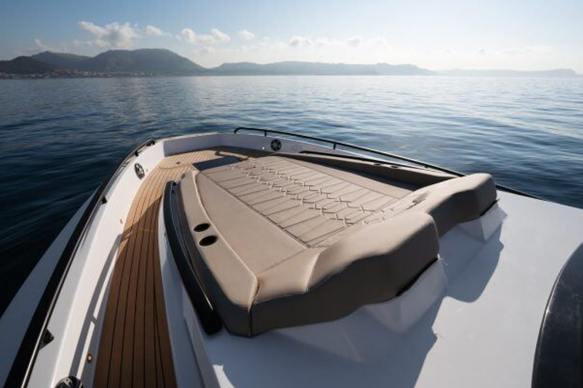 Nautilus 01, a Salpa Soleil 52 motorboat at Terracina, Italy