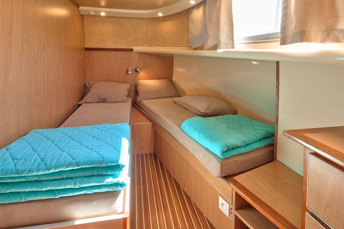 Cabin on 1020-50, a Pénichette 1020 motorboat at Bernburg, Germany
