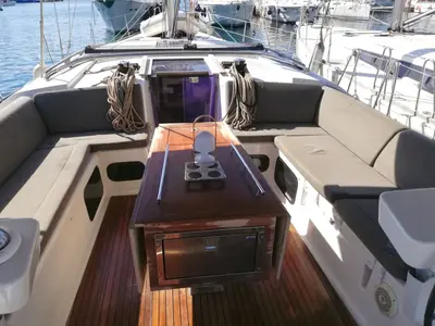 WARRIORS TALE, a Dufour Dufour 520 Grand Large sailboat at Kalkara, Malta