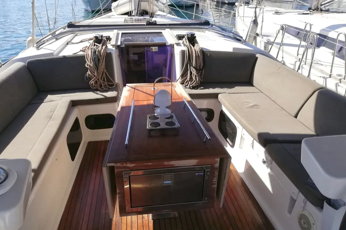 WARRIORS TALE, a Dufour Dufour 520 Grand Large sailboat at Kalkara, Malta