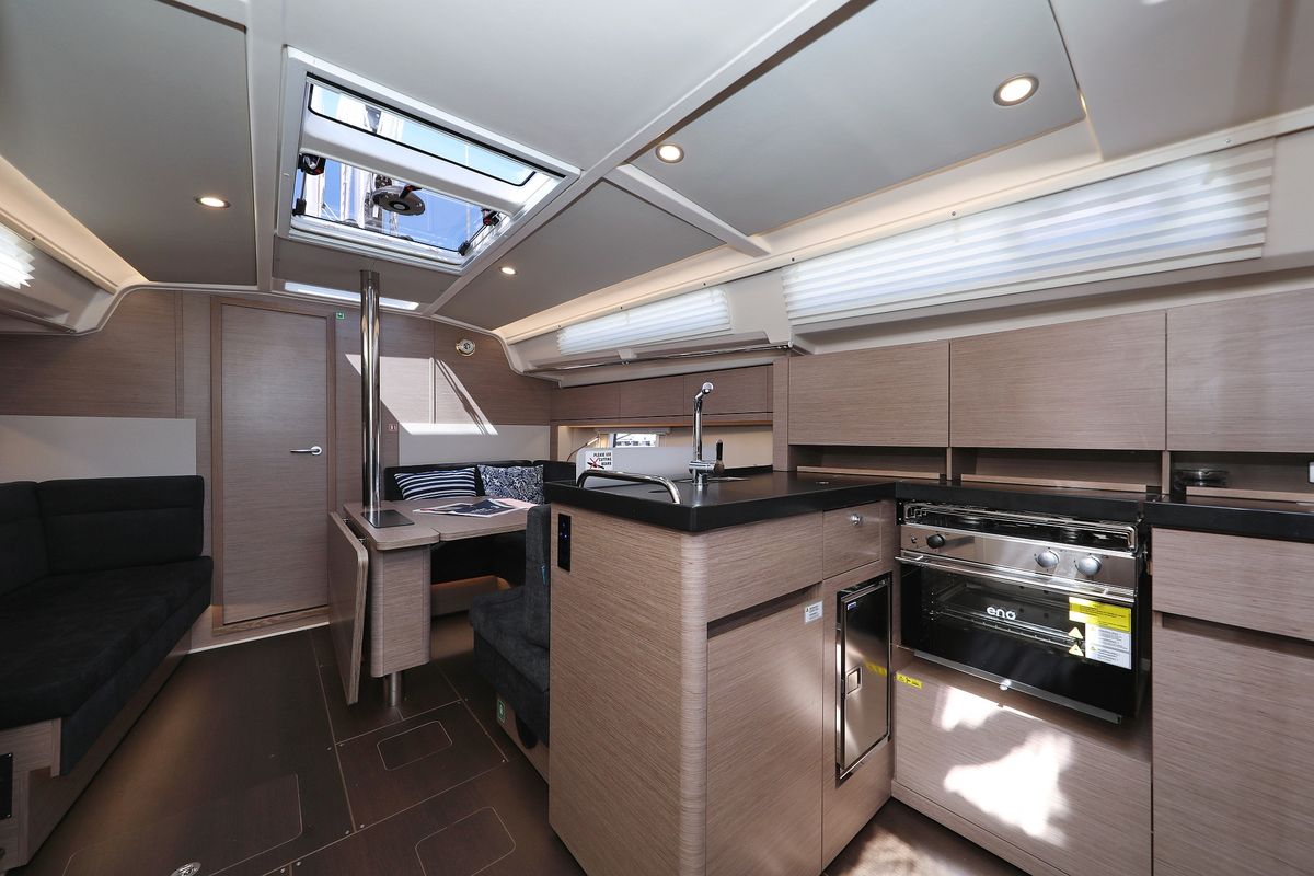 Galley of Smiley, a Hanse Yachts Hanse 388 sailboat at Grad Šibenik, Croatia