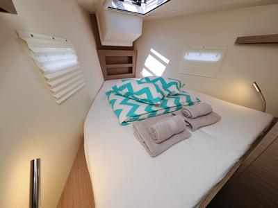 Cabin on Smiley, a Hanse Yachts Hanse 388 sailboat at Grad Šibenik, Croatia
