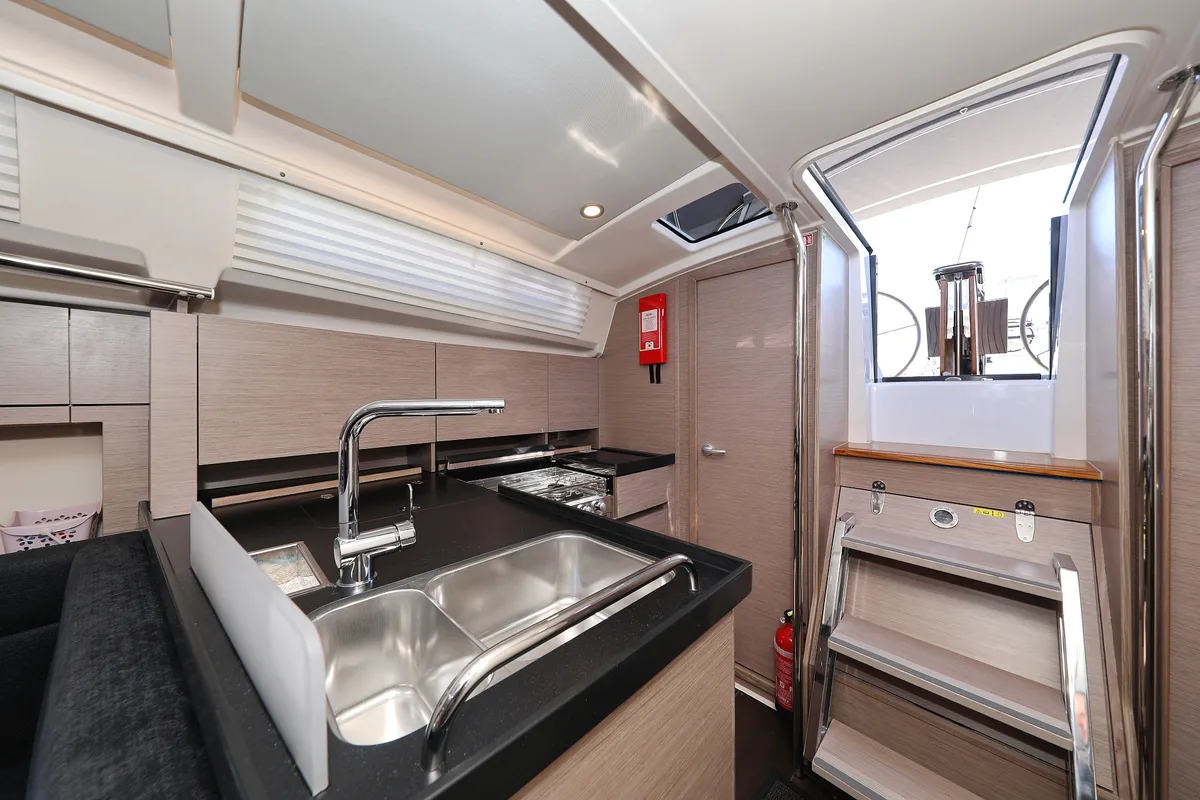 Galley of Smiley, a Hanse Yachts Hanse 388 sailboat at Grad Šibenik, Croatia