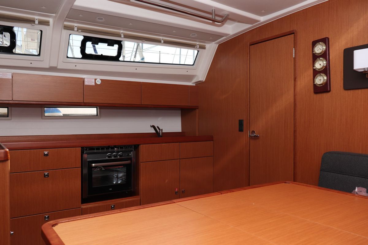 Galley of Anett, a Bavaria Cruiser 46 sailboat at Grad Biograd na Moru, Croatia