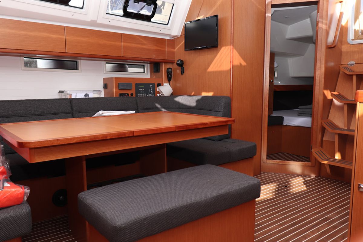 Salon of Anett, a Bavaria Cruiser 46 sailboat at Grad Biograd na Moru, Croatia