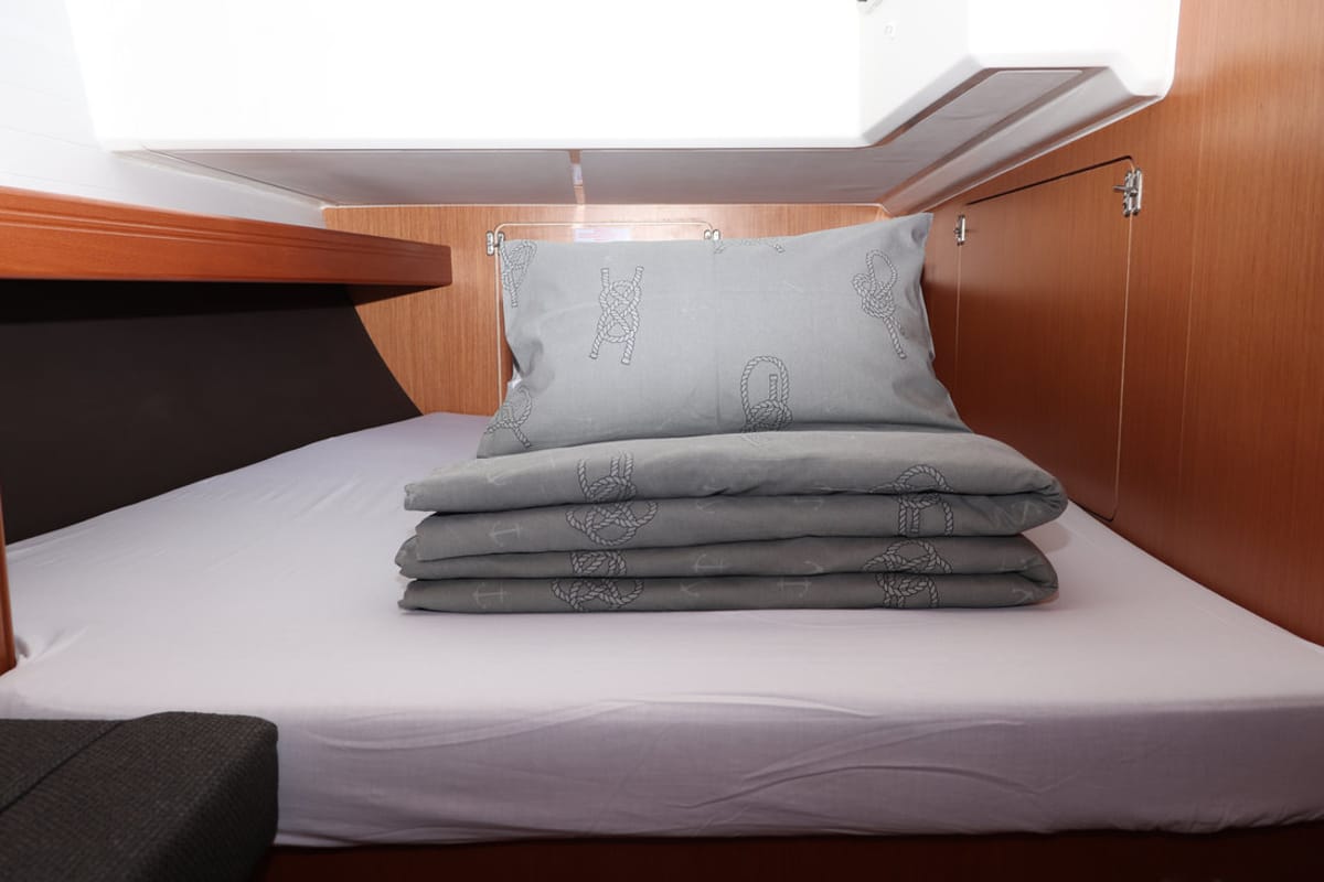 Cabin on Anett, a Bavaria Cruiser 46 sailboat at Grad Biograd na Moru, Croatia