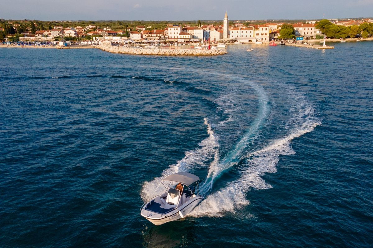 Exterior view of Andromeda, a Gulet Orizzonti Andromeda motorboat at Valbandon, Croatia