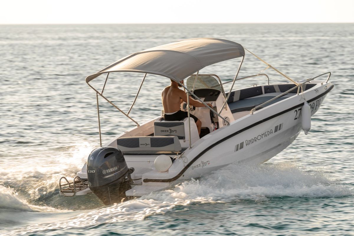 Exterior view of Andromeda, a Gulet Orizzonti Andromeda motorboat at Valbandon, Croatia