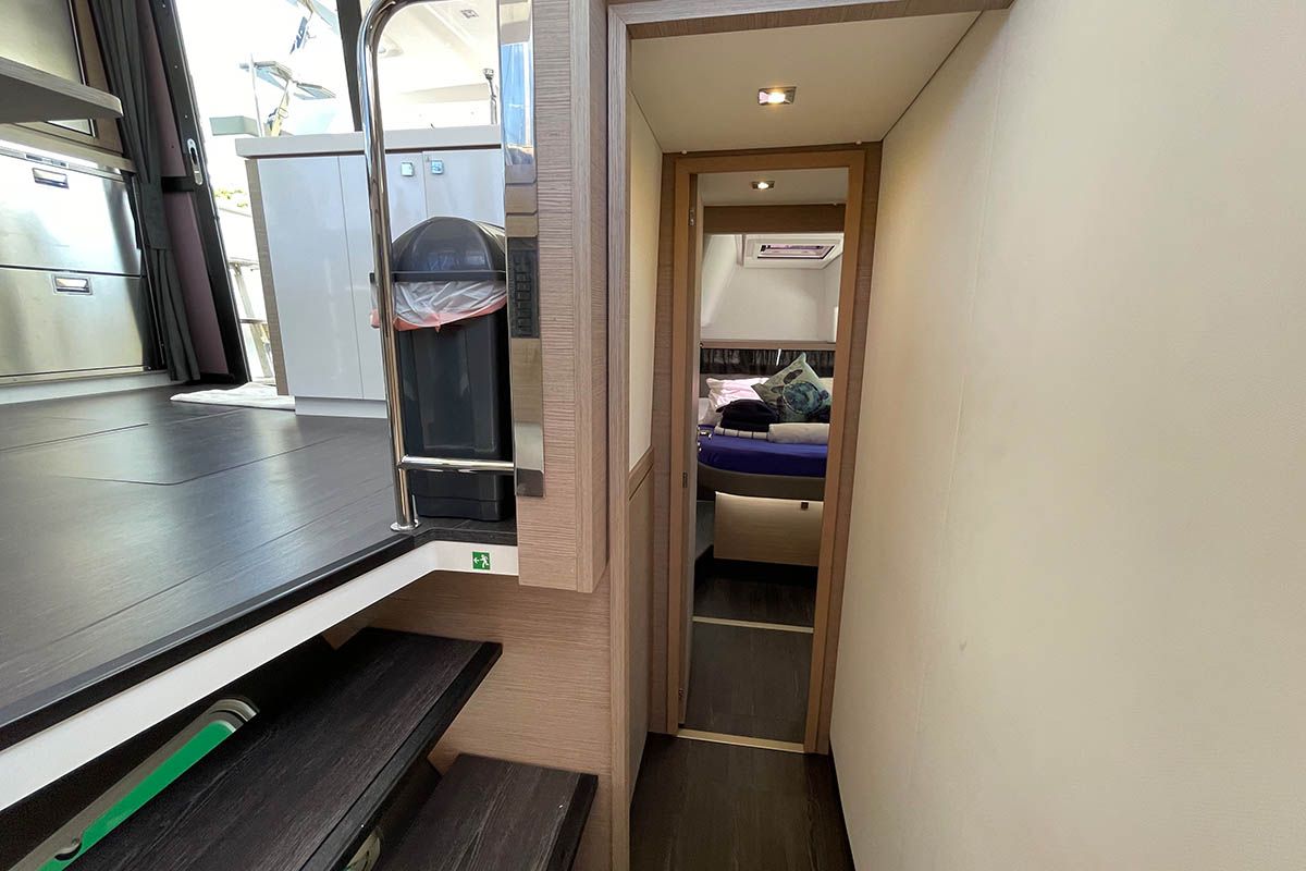 Cabin on Jaxnjoe com, a Fountaine Pajot Lucia 40 catamaran at Road Town, British Virgin Islands