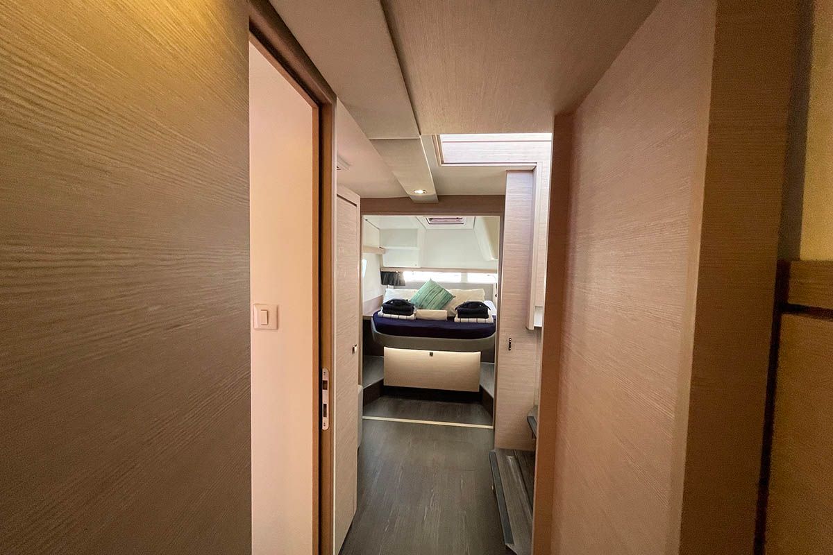 Cabin on Jaxnjoe com, a Fountaine Pajot Lucia 40 catamaran at Road Town, British Virgin Islands