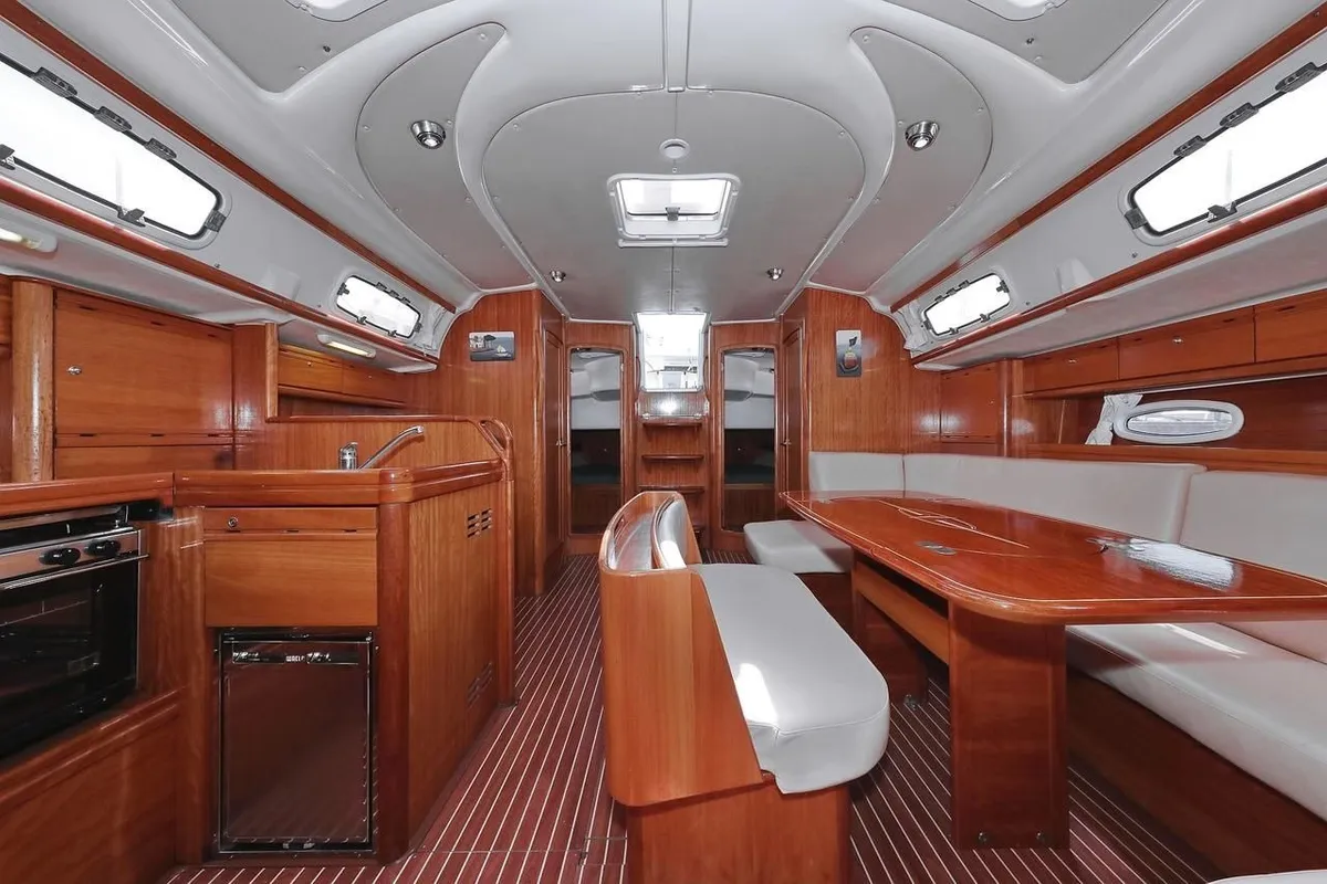 Salon of SHH-BAV50, a Bavaria Cruiser 50 sailboat at Volos Municipality, Greece