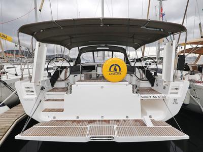 Cockpit of Shooting Star, a Dufour 470 sailboat at Grad Vodice, Croatia