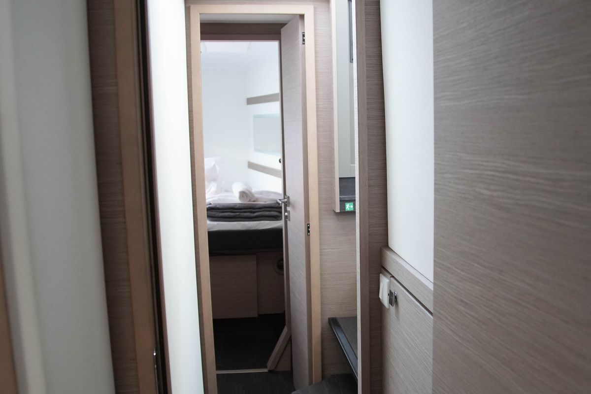 Anasa, a Fountaine Pajot Isla 40 catamaran at Kavala, Greece