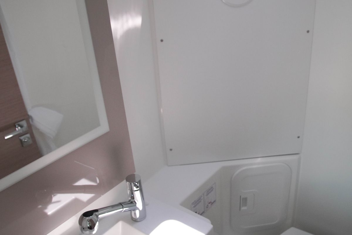 Head on Anasa, a Fountaine Pajot Isla 40 catamaran at Kavala, Greece