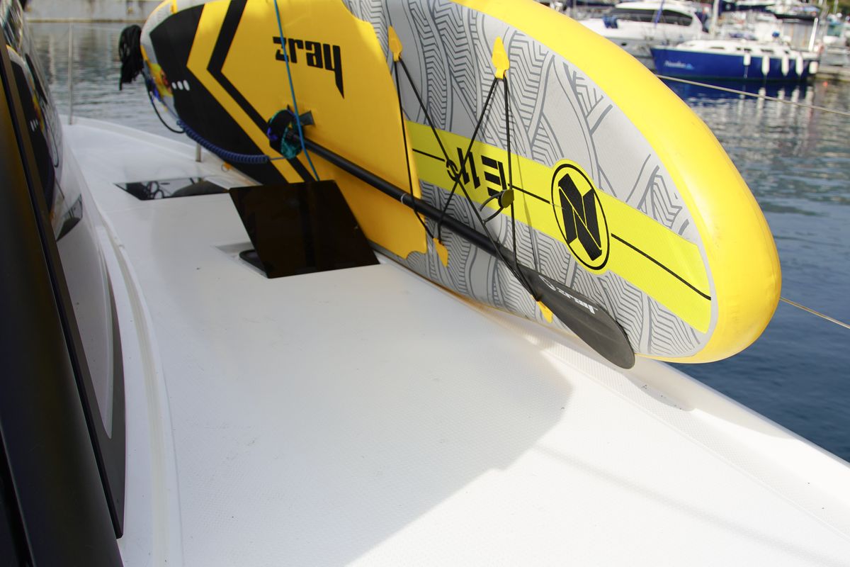 Anasa, a Fountaine Pajot Isla 40 catamaran at Kavala, Greece
