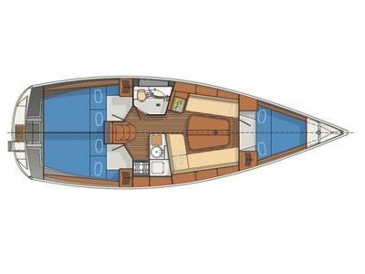 Floor plan of Arctic Vision, a Delphia Yachts Delphia 37 sailboat at Harstad, Norway