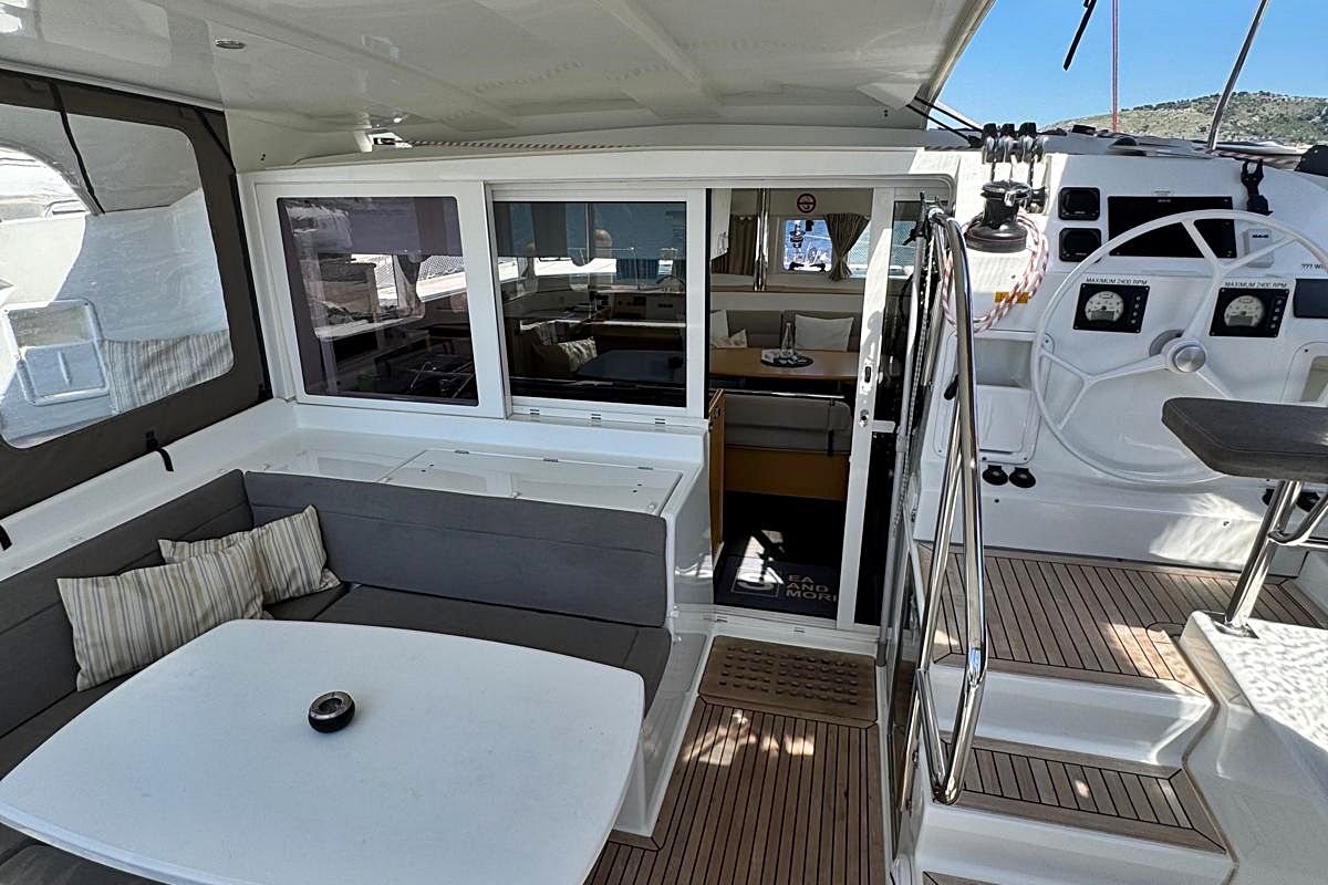 Salon of Happiness, a Lagoon 421 catamaran at Općina Rogoznica, Croatia