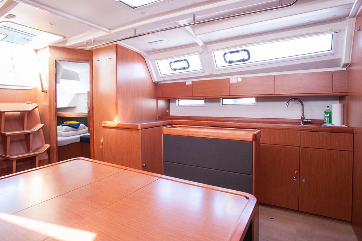 Galley of Set Point, a Bavaria Cruiser 46 sailboat at Split, Croatia