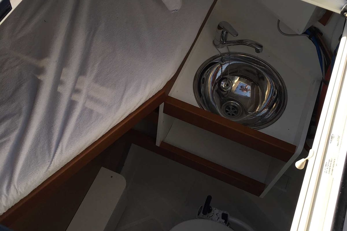 Cabin on Lady Flora II, a Jeanneau Sun Odyssey 490 sailboat at Municipal Unit of Lefkada, Greece