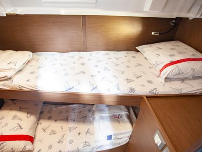 Cabin on Breezy, a Beneteau Oceanis 46.1 sailboat at Marmaris, Turkey