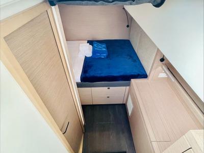 Cabin on Runny Babbit, a Fountaine Pajot Tanna 47 catamaran at Road Town, British Virgin Islands